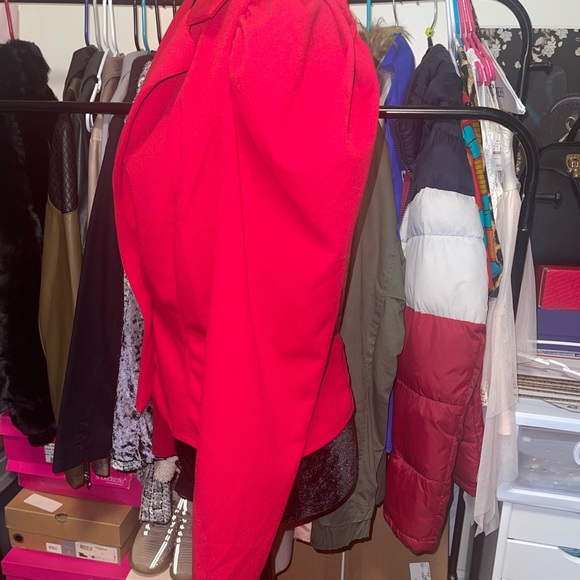 Flirty Professional Blazer- Red - Picture 4 of 9